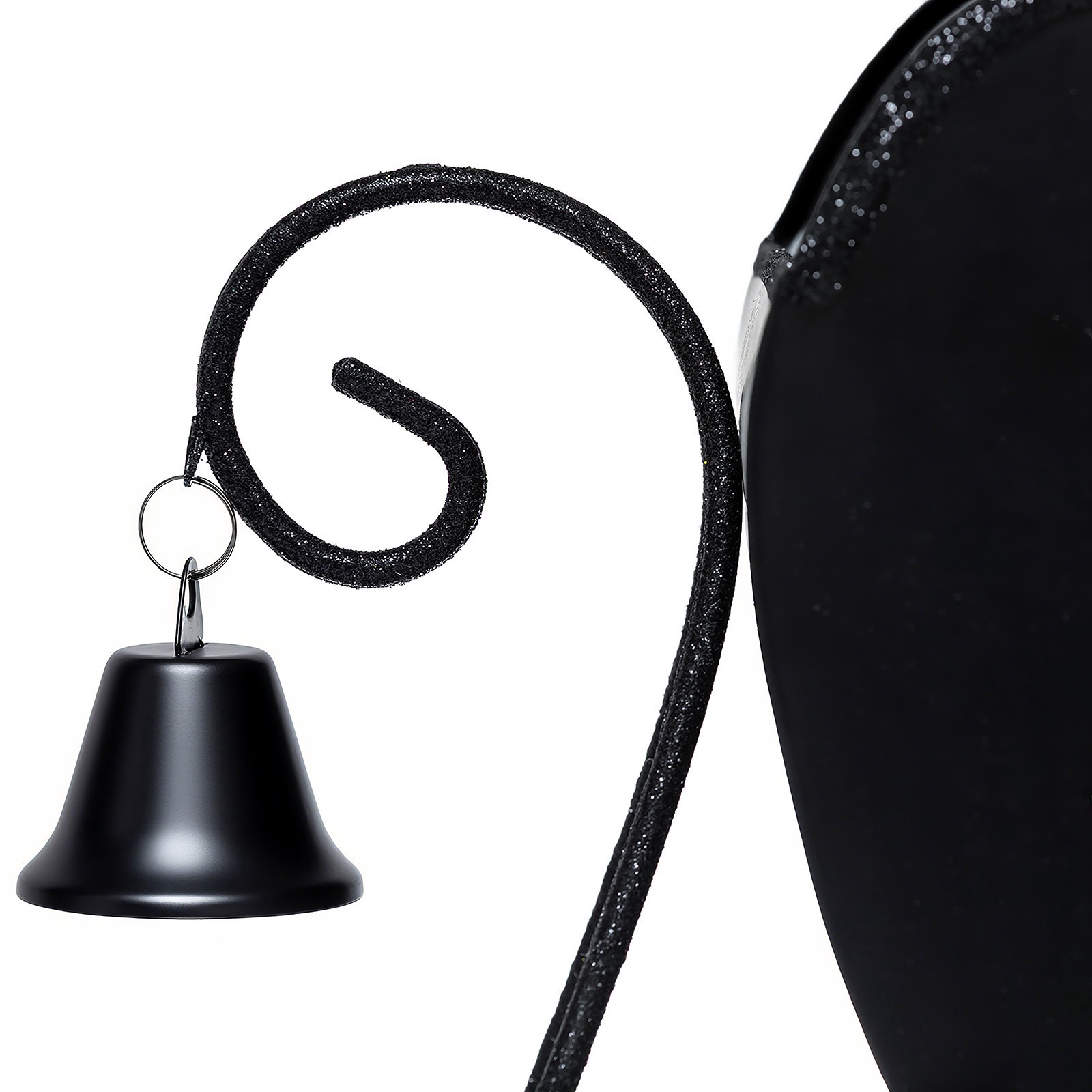 slide 2 of 2, 18" Black Metal Sled With Bell Tabletop Decor By Ashland, 18 in