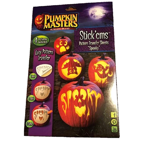 slide 1 of 1, Pumpkin Masters Pattern Stickems Spooky, 1 ct