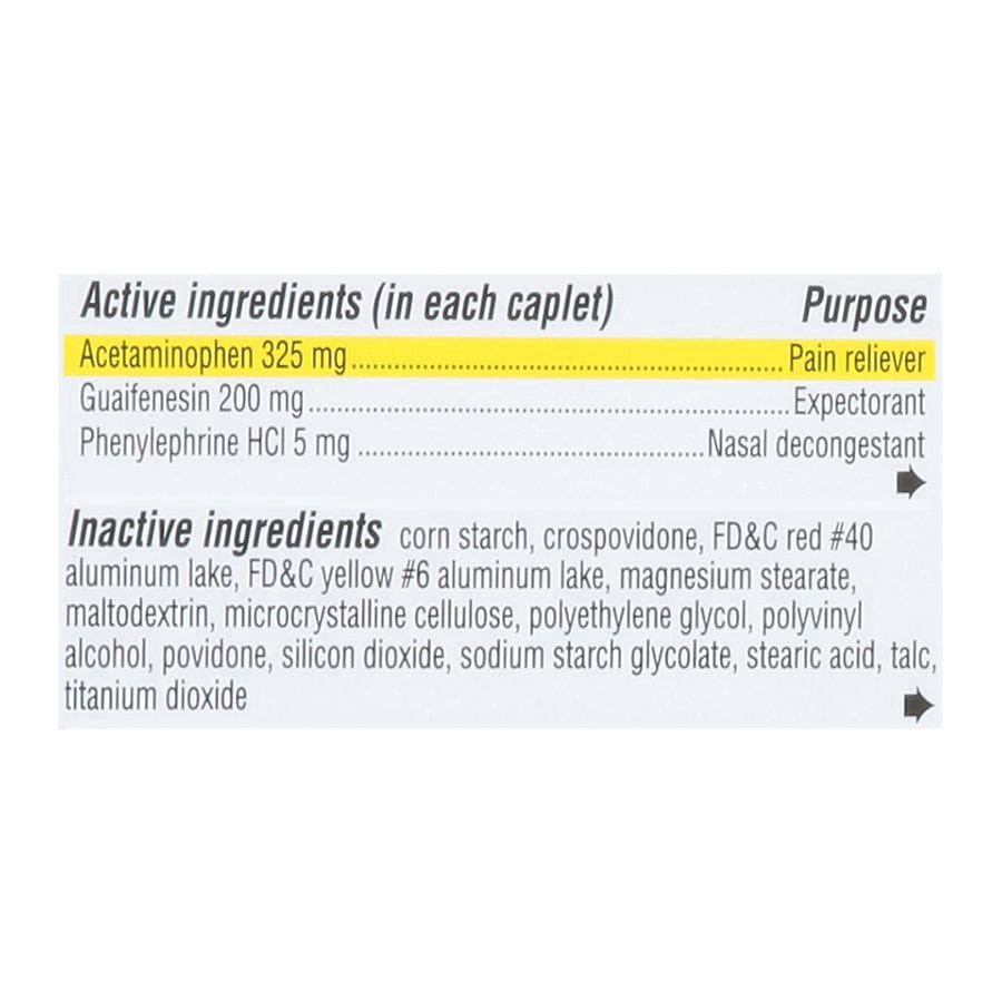 slide 5 of 5, Walgreens Mucus Relief Severe Sinus Congestion Caplets, 20 ct