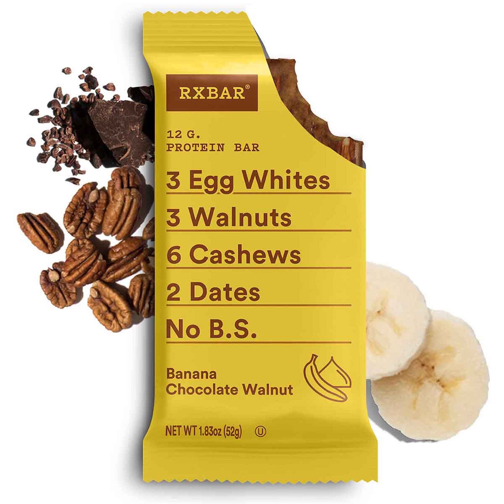 slide 3 of 5, RXBAR Banana Chocolate Walnut Protein Bar, 1.83 oz