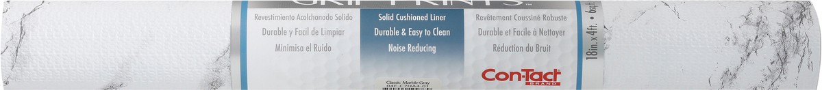 slide 4 of 12, Con-Tact Grip Prints Classic Marble Gray Solid Cushioned Liner 1 ea, 1 ct