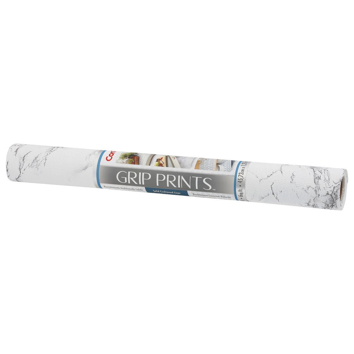 slide 5 of 12, Con-Tact Grip Prints Classic Marble Gray Solid Cushioned Liner 1 ea, 1 ct