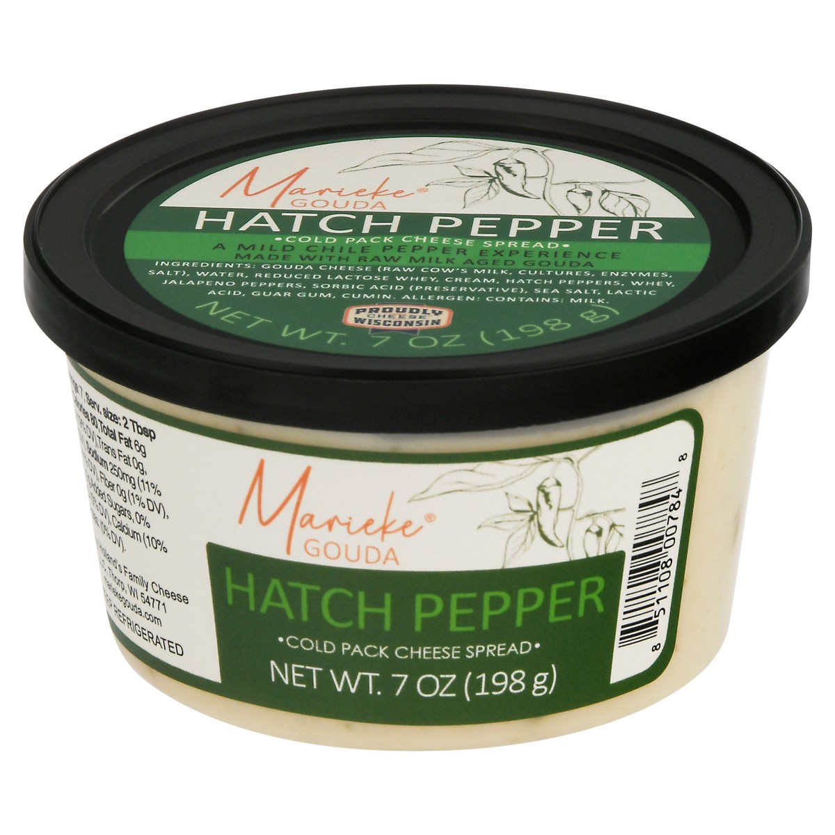 slide 7 of 14, Marieke Gouda Cold Pack Hatch Pepper Cheese Spread 7 oz, 7 oz