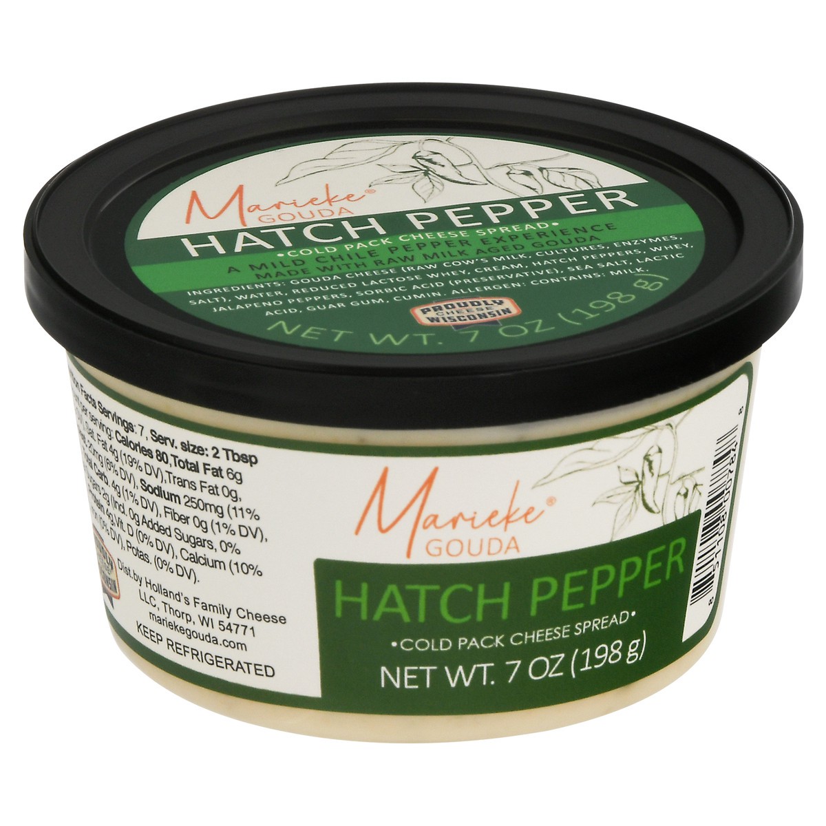 slide 8 of 14, Marieke Gouda Cold Pack Hatch Pepper Cheese Spread 7 oz, 7 oz