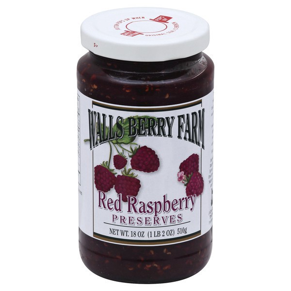 slide 1 of 1, Walls Berry Farm Red Raspberry Preserves 18 oz, 18 oz