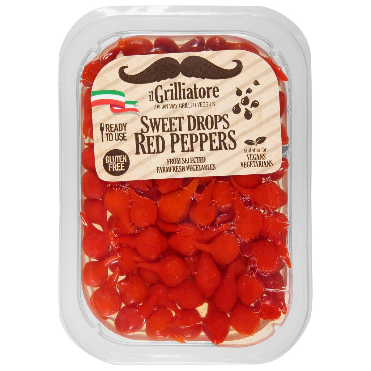 slide 1 of 10, il Grilliatore Sweet Drop Red Peppers, 8 oz