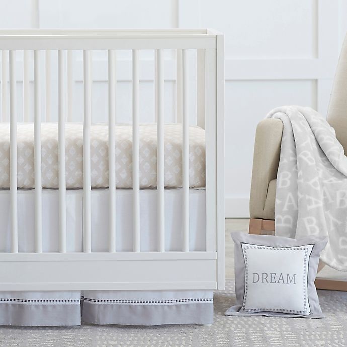 slide 4 of 4, Just Born Dream Diamond Print Fitted Crib Sheet - Taupe/White, 1 ct