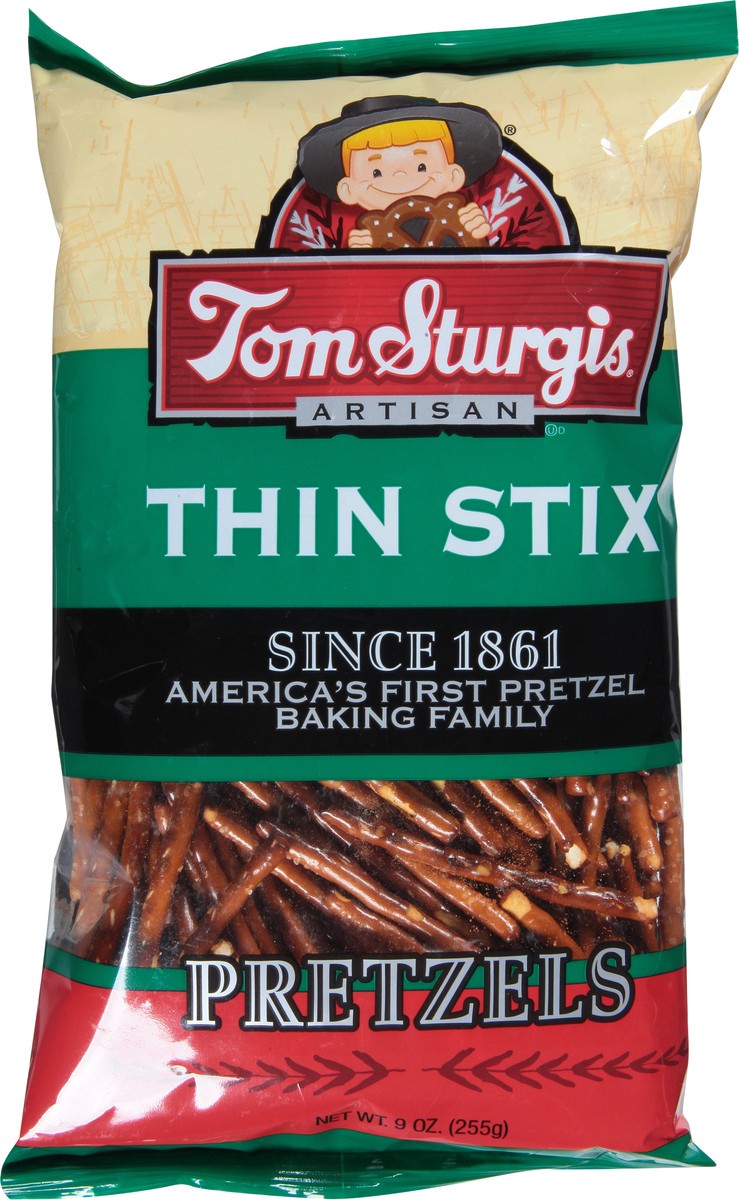 slide 8 of 9, Tom Sturgis Artisan Thin Stix Pretzels, 10 oz