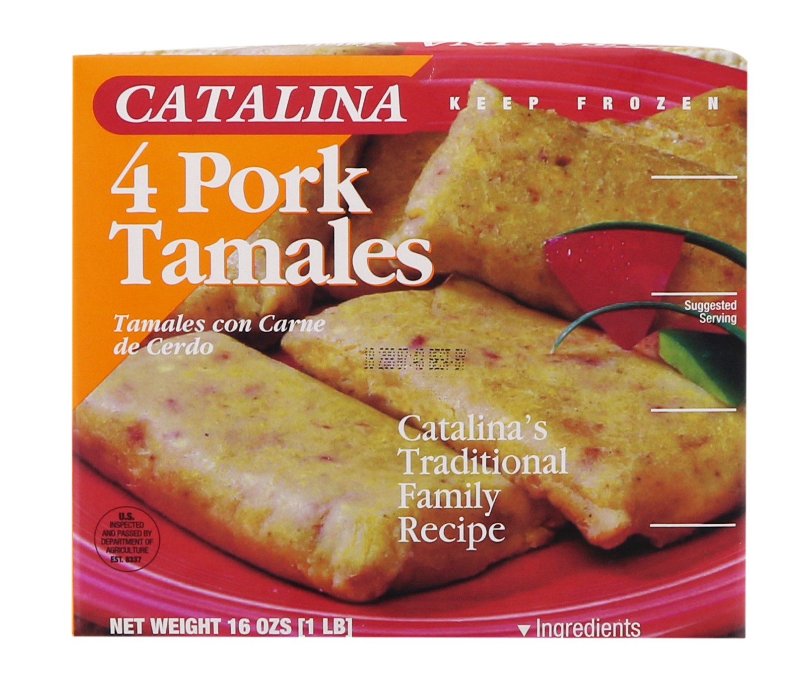 slide 1 of 1, Catalina Pork Tamales, 4 ct