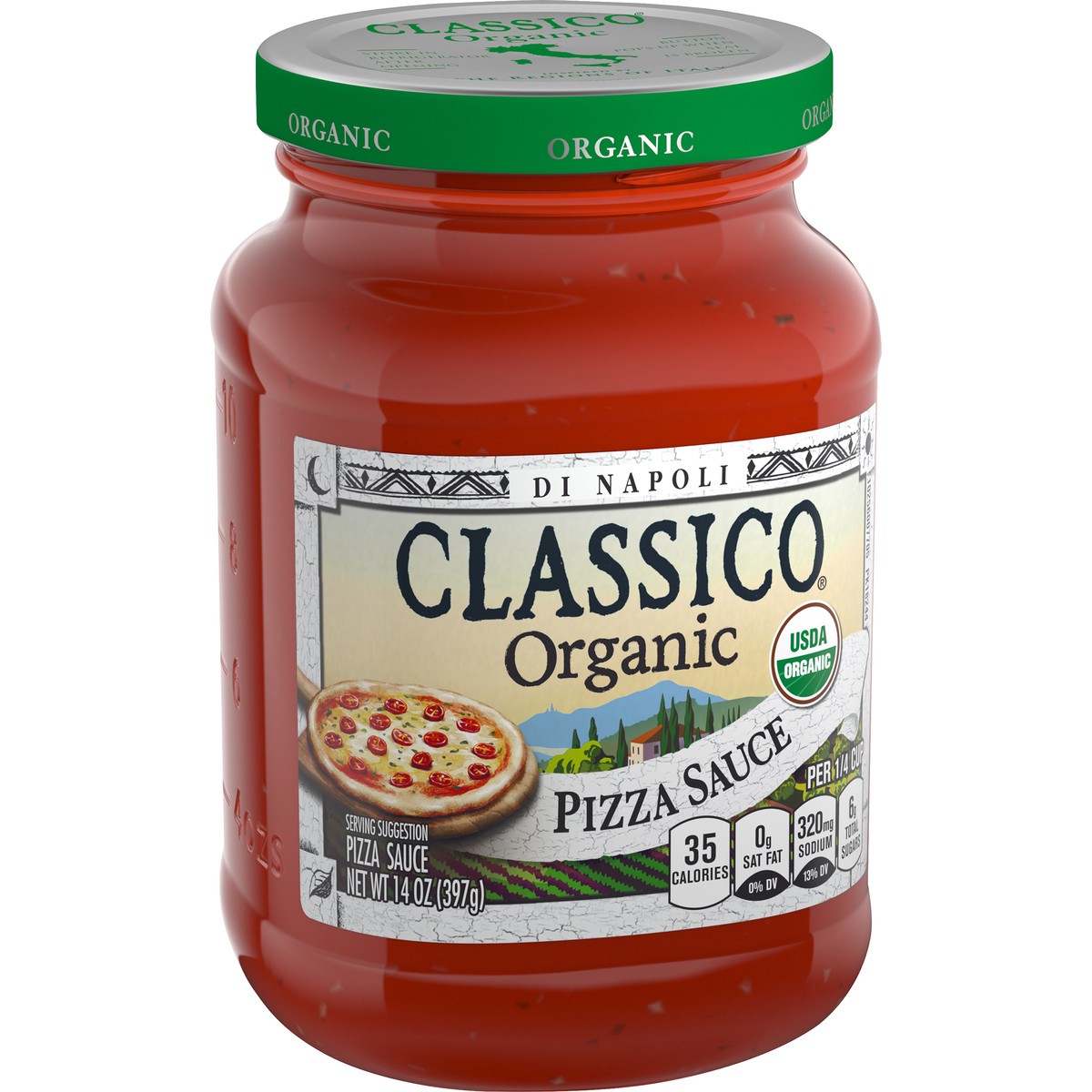 slide 8 of 14, Classico Organic Pizza Sauce, 14 oz Jar, 14 oz