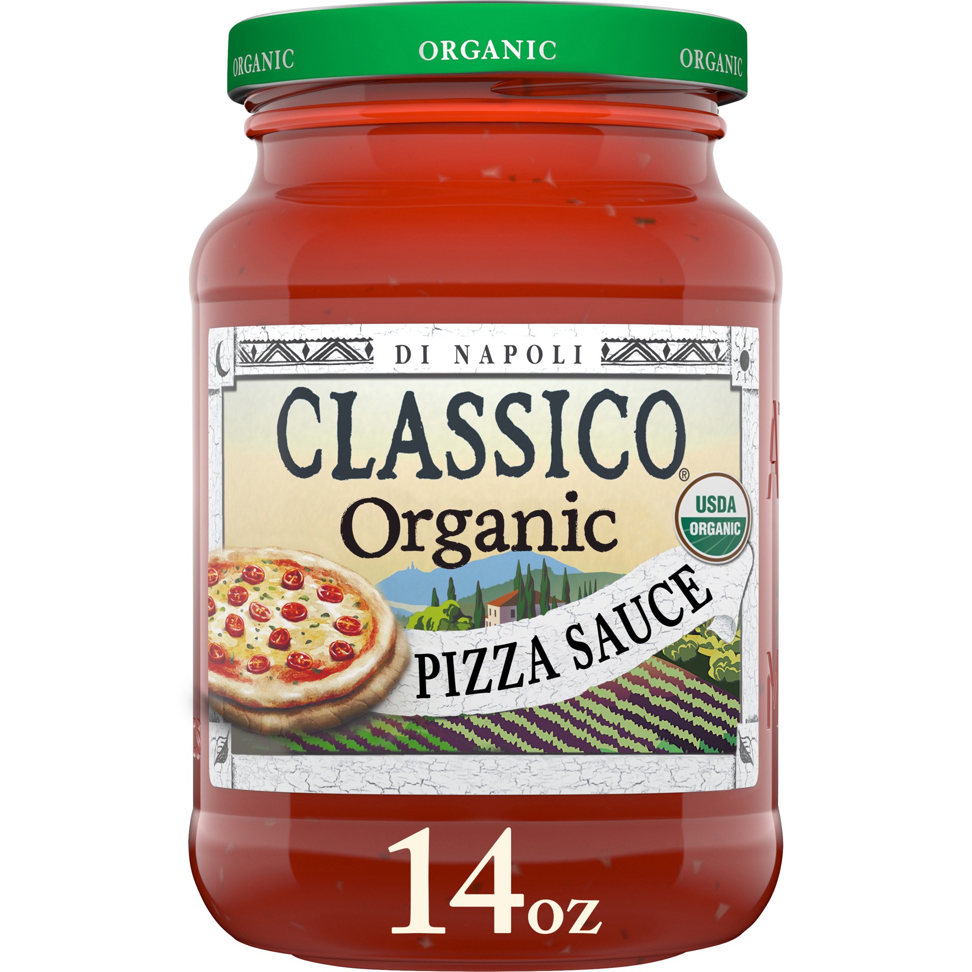 slide 1 of 14, Classico Organic Pizza Sauce, 14 oz Jar, 14 oz