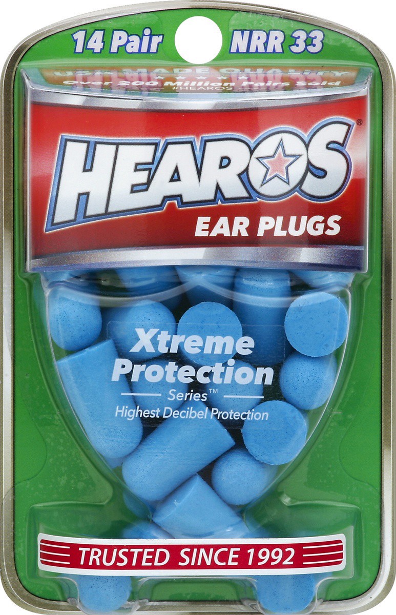slide 2 of 2, HEAROS Xtreme Protection Series Ear Plugs, 14 pair