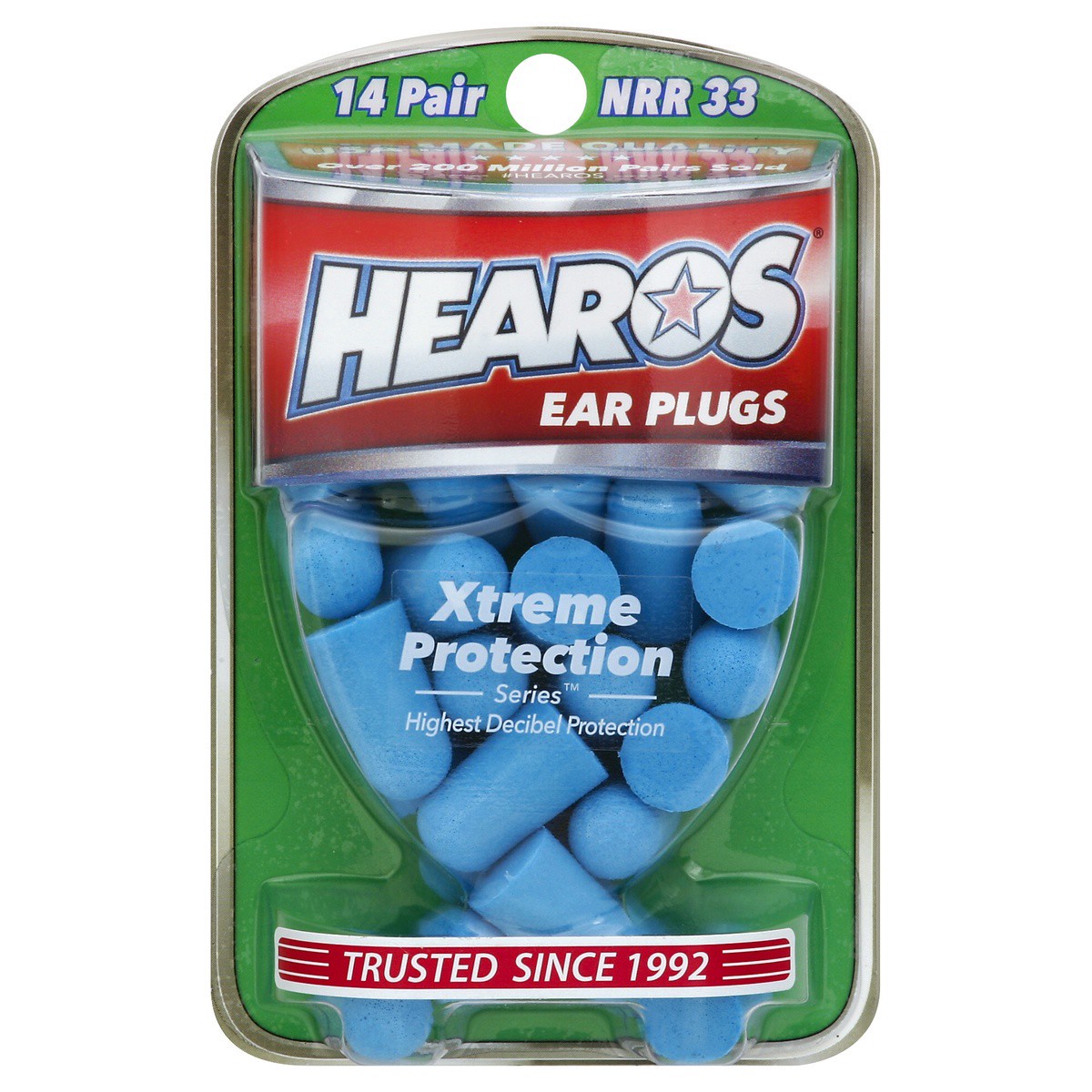 slide 1 of 2, HEAROS Xtreme Protection Series Ear Plugs, 14 pair
