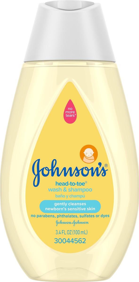 slide 1 of 7, Johnson's Head-to-Toe Newborn Wash & Shampoo 3.4 oz, 3.4 oz