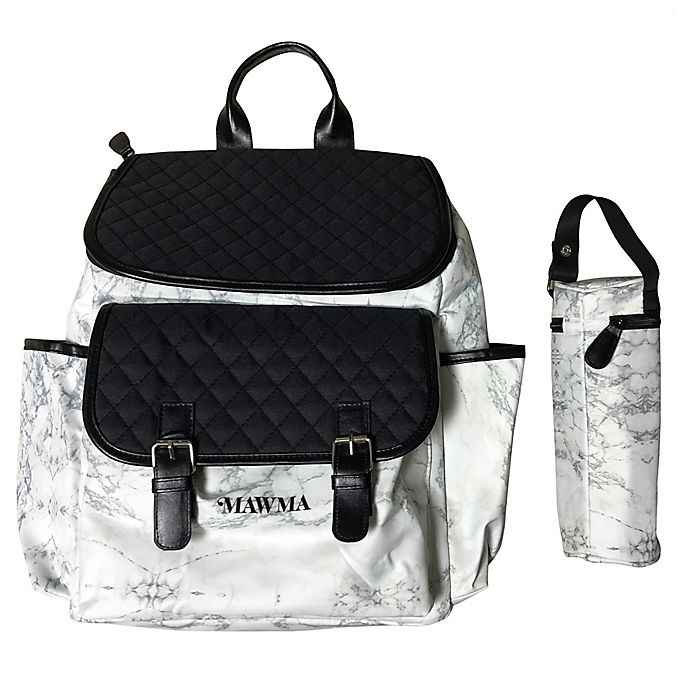 slide 1 of 1, Your Babiie MAWMA By Snooki Backpack Diaper Bag - Marble, 1 ct