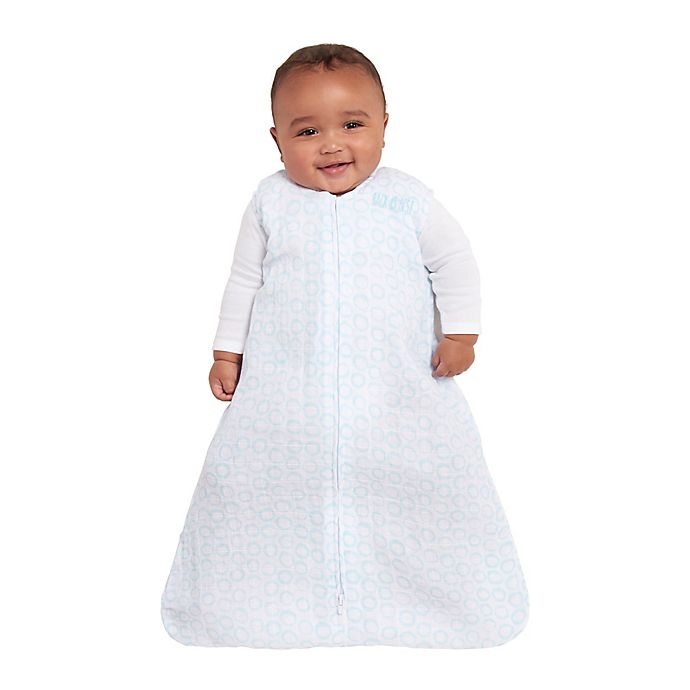 slide 2 of 4, HALO SleepSack Large Circles Cotton Wearable Blanket - Blue, 1 ct