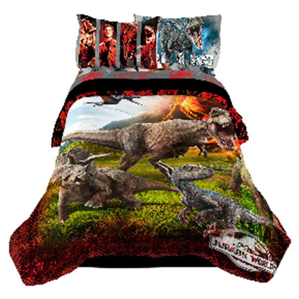 slide 1 of 1, Jurassic World Eruption Twin/Full Comforter, 72 in x 86 in