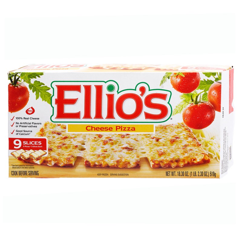 slide 1 of 1, Ellio's Cheese Pizza 9 Slices, 18.3 oz