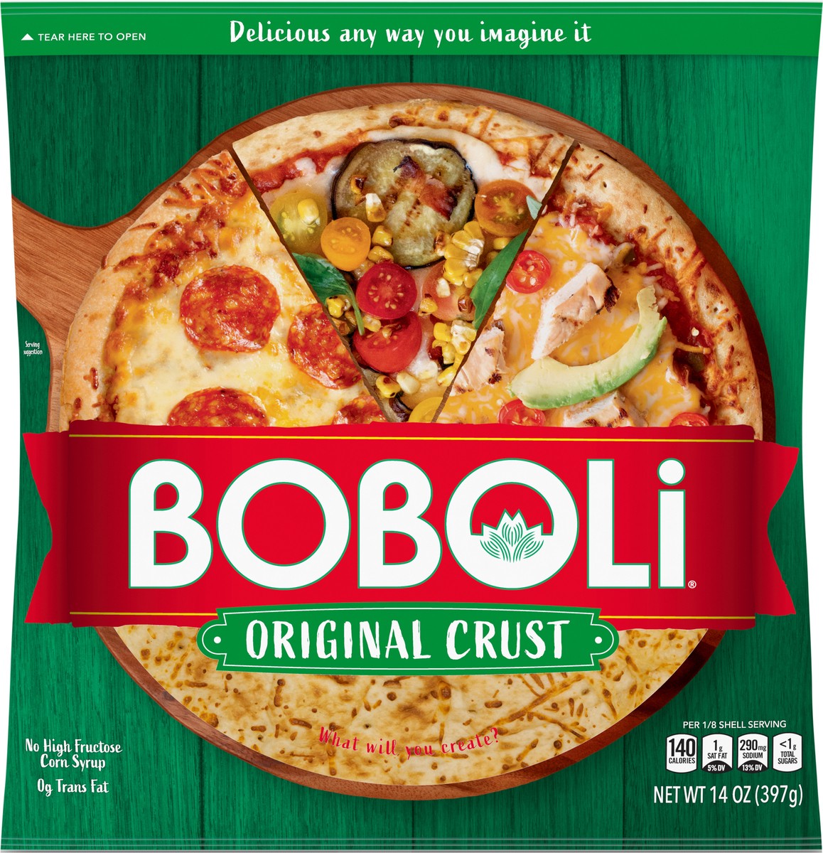 slide 4 of 7, Boboli Original Italian Pizza Crust, 14 oz