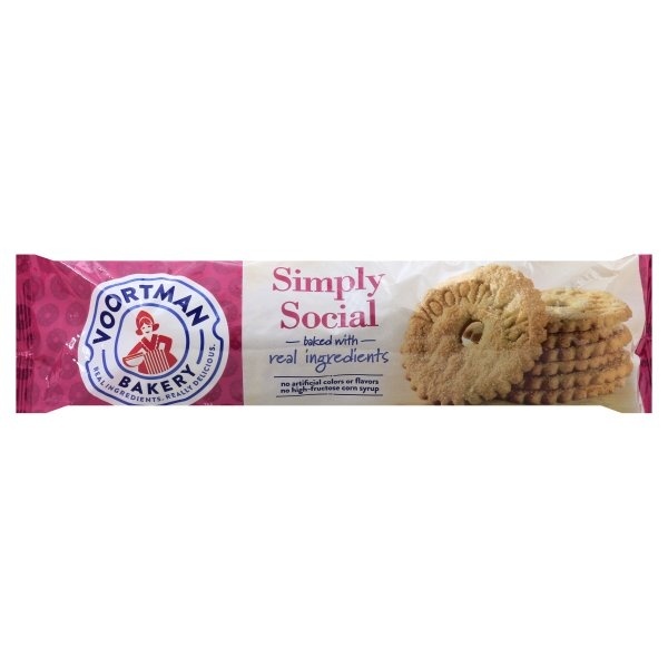 slide 1 of 6, Voortman Bakery Simply Social Sugar Cookies, 12.3 oz