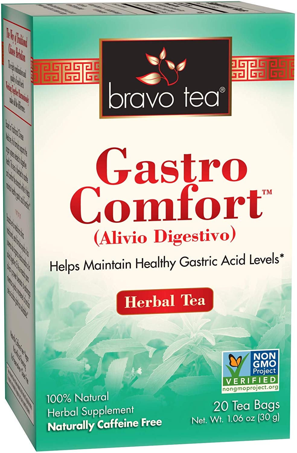slide 1 of 1, Bravo Gastro Comfort Tea, 20 ct
