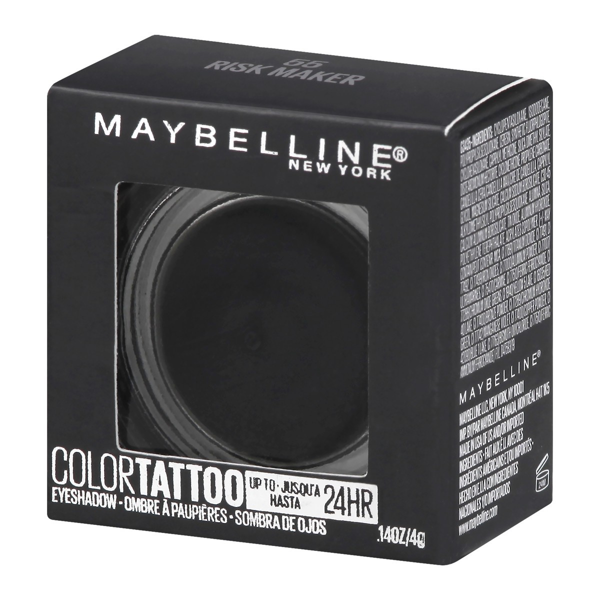 slide 6 of 9, MaybellineColor Tattoo Eye Shadow Risk Maker - 0.14oz: Longwear, Crease-Resistant, Waterproof, Dark Tones, 0.14 oz