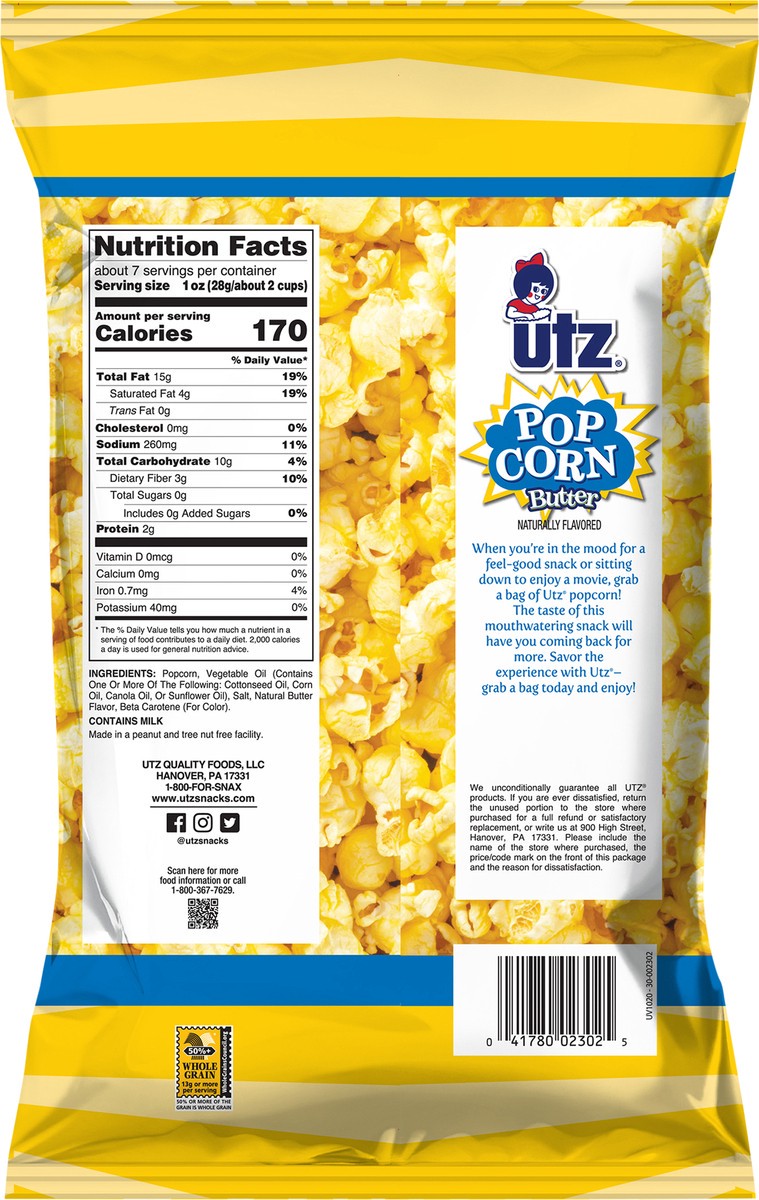 slide 4 of 11, Utz Butter Popcorn 6.5 oz, 6.5 oz