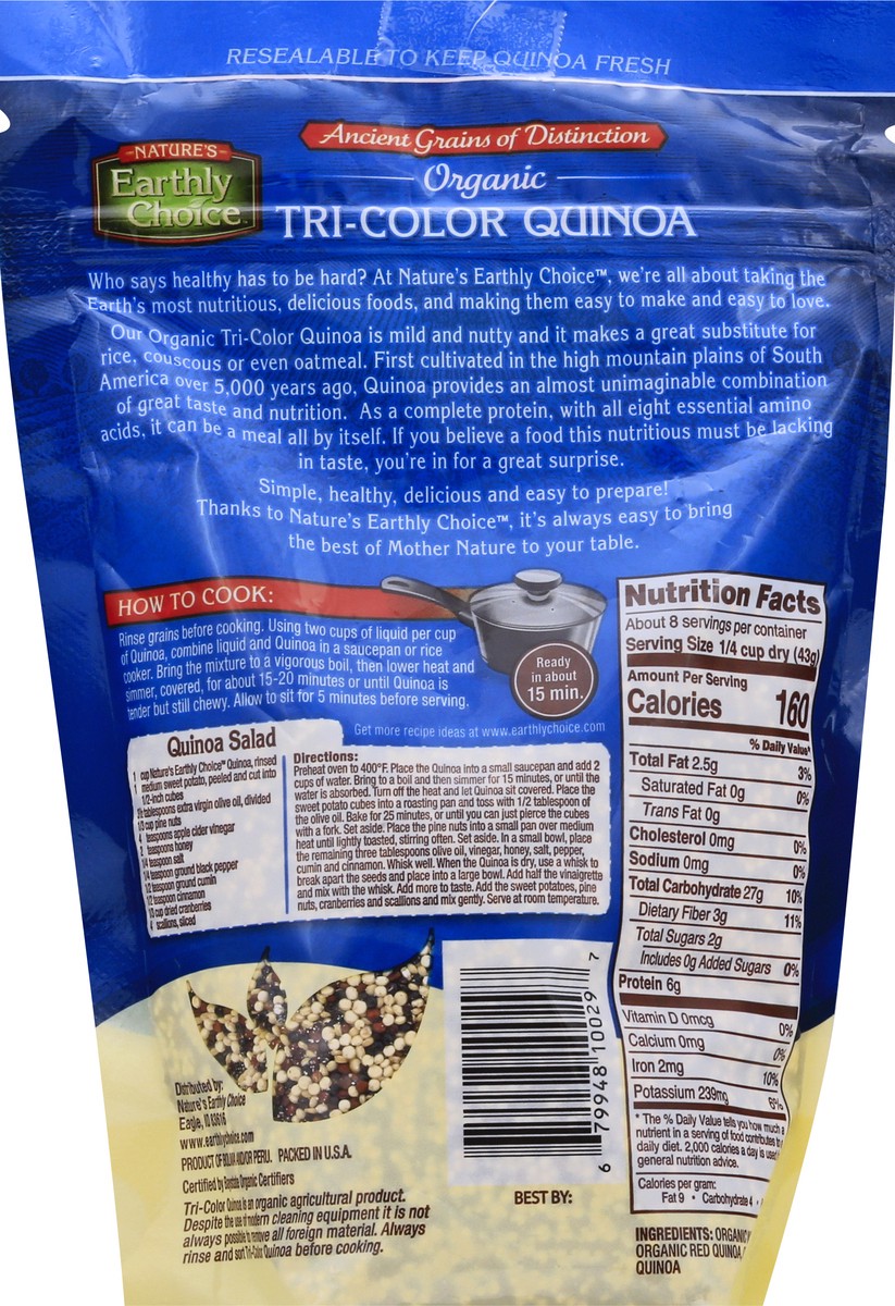 slide 9 of 13, Nature's Earthly Choice Organic Tri-Color Quinoa 12 oz, 12 oz