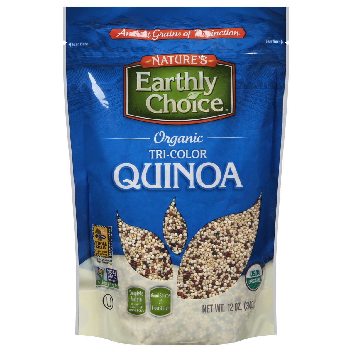 slide 1 of 13, Nature's Earthly Choice Organic Tri-Color Quinoa 12 oz, 12 oz