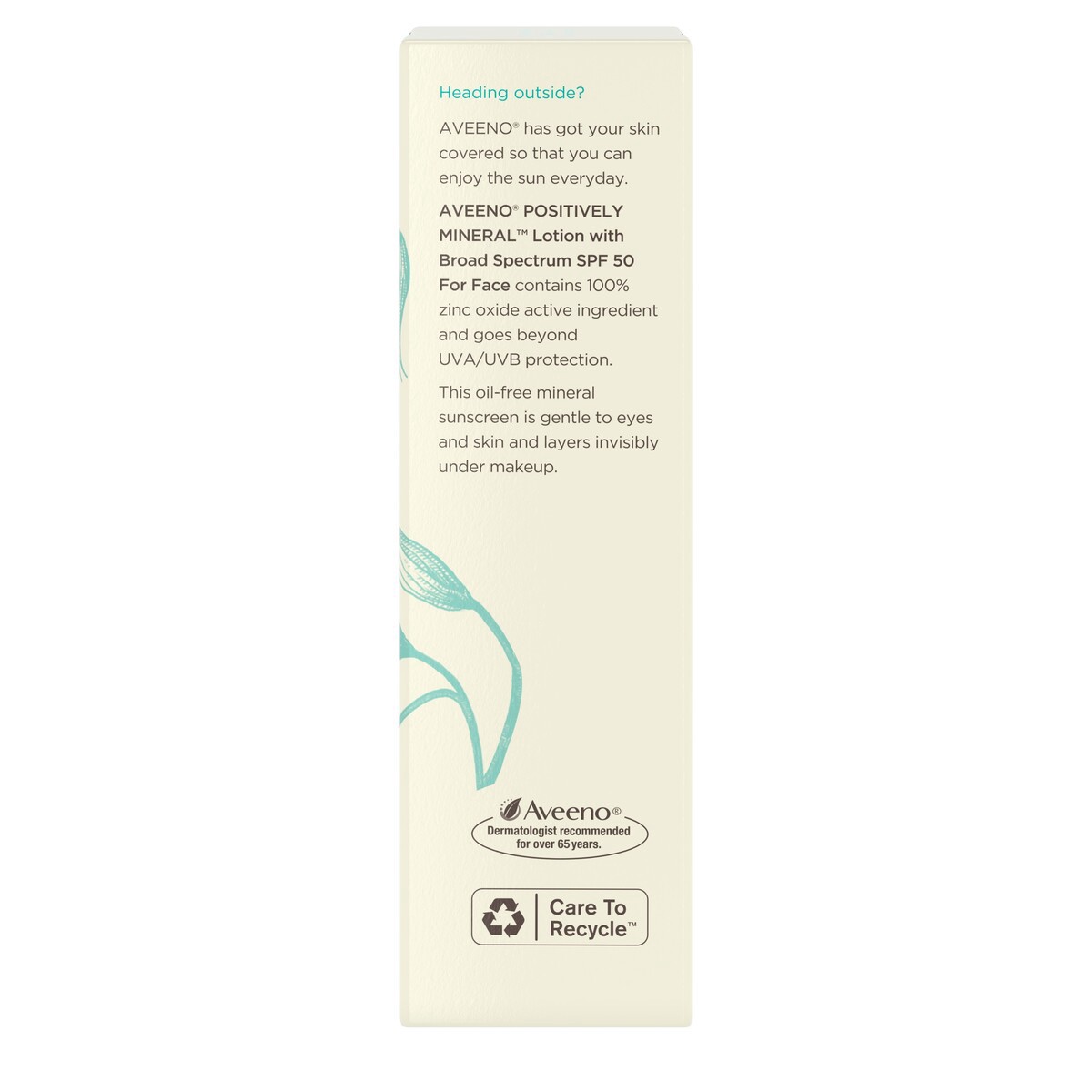 slide 6 of 6, Aveeno Positively Mineral Sensitive Face Sunscreen Spf 50, 2 Oz, 3 oz