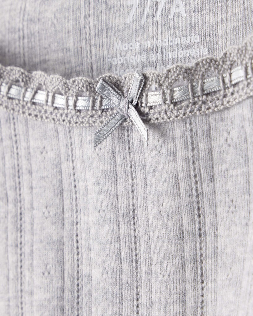 slide 3 of 3, Carter's Carters Girls Pointelle Long-Sleeve Top - Grey Grey 8, 1 ct