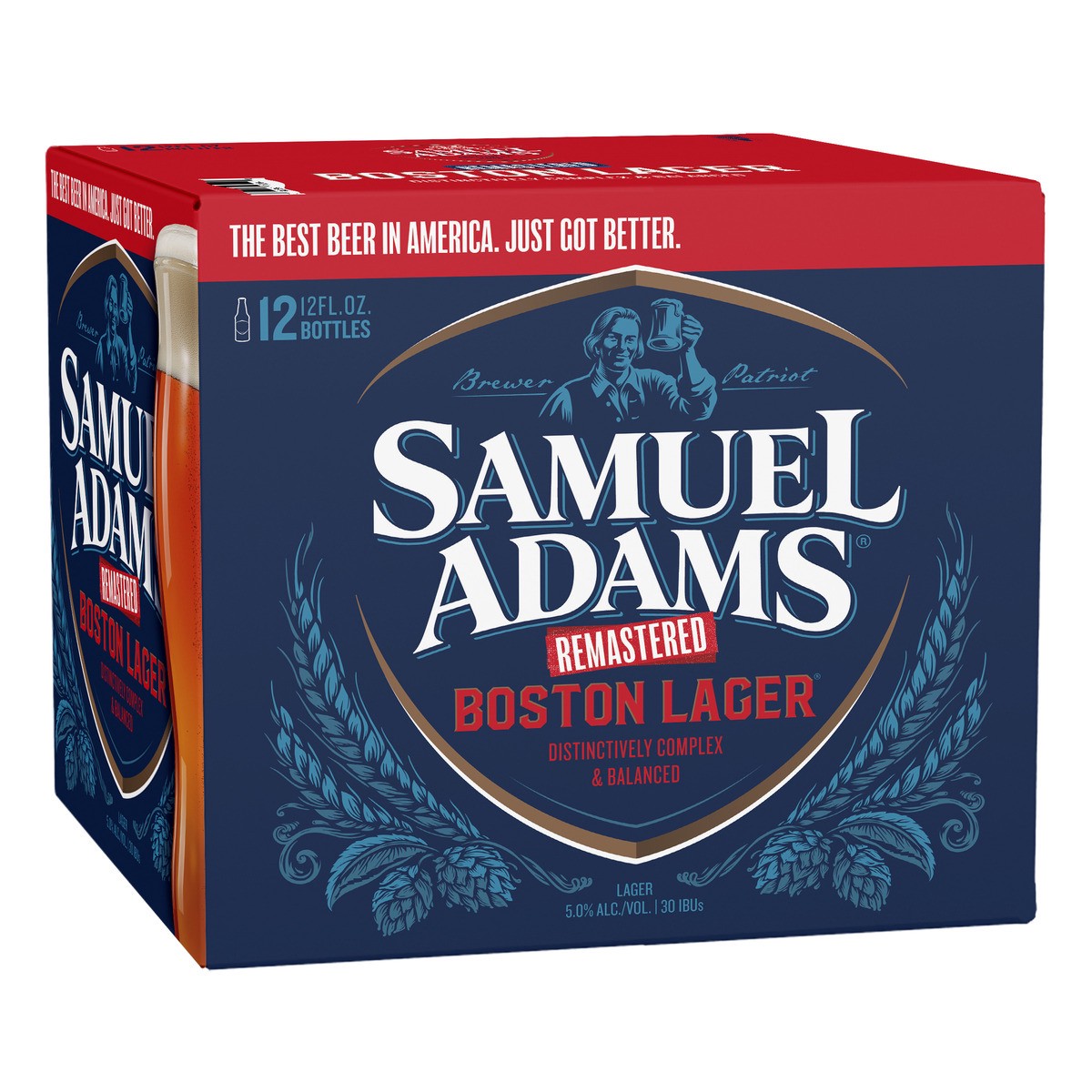 slide 1 of 7, Samuel Adams Beer, Lager, Boston Lager, 12 ct; 12 oz
