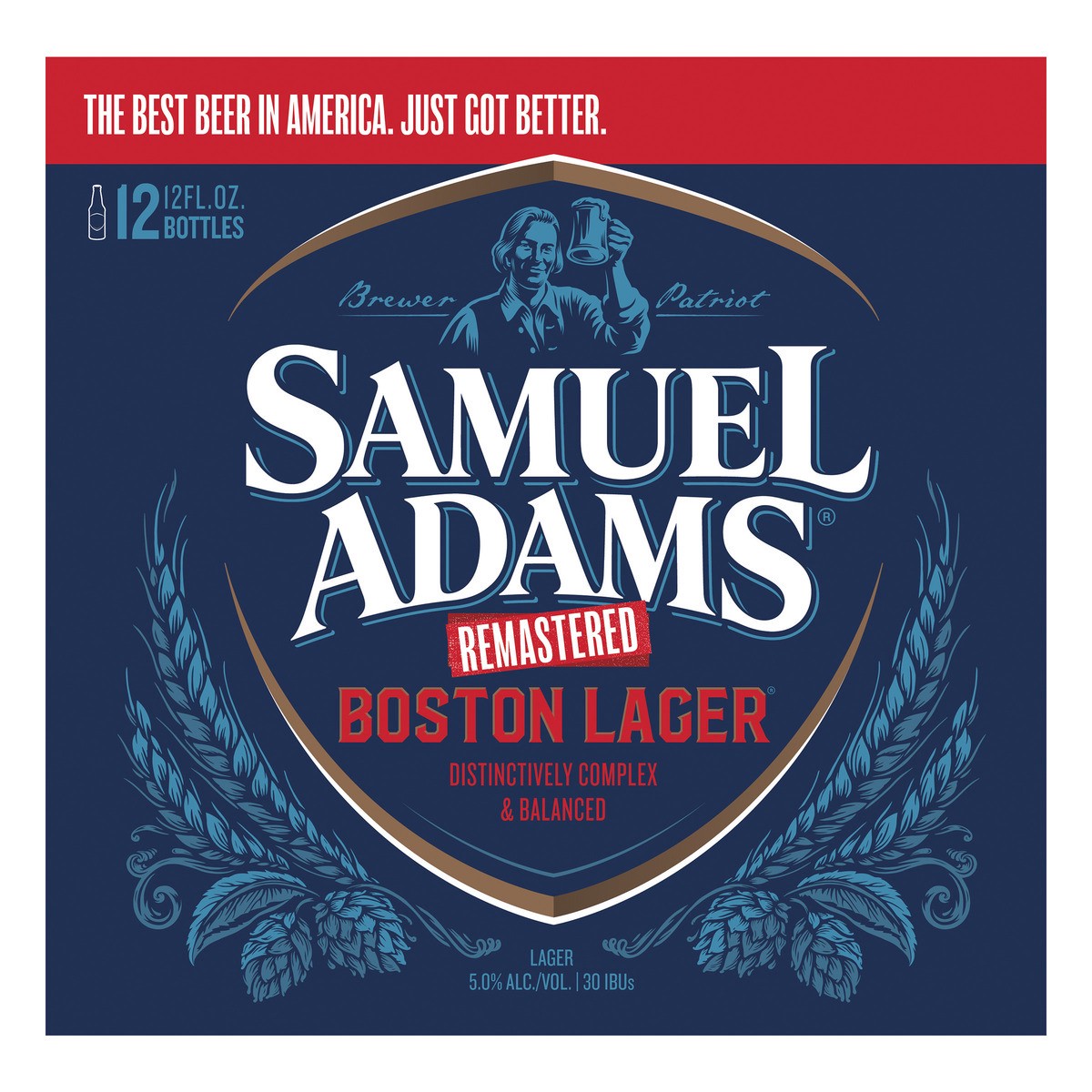 slide 3 of 7, Samuel Adams Boston Lager Beer (12 fl. oz. Bottle, 12pk.), 12 ct
