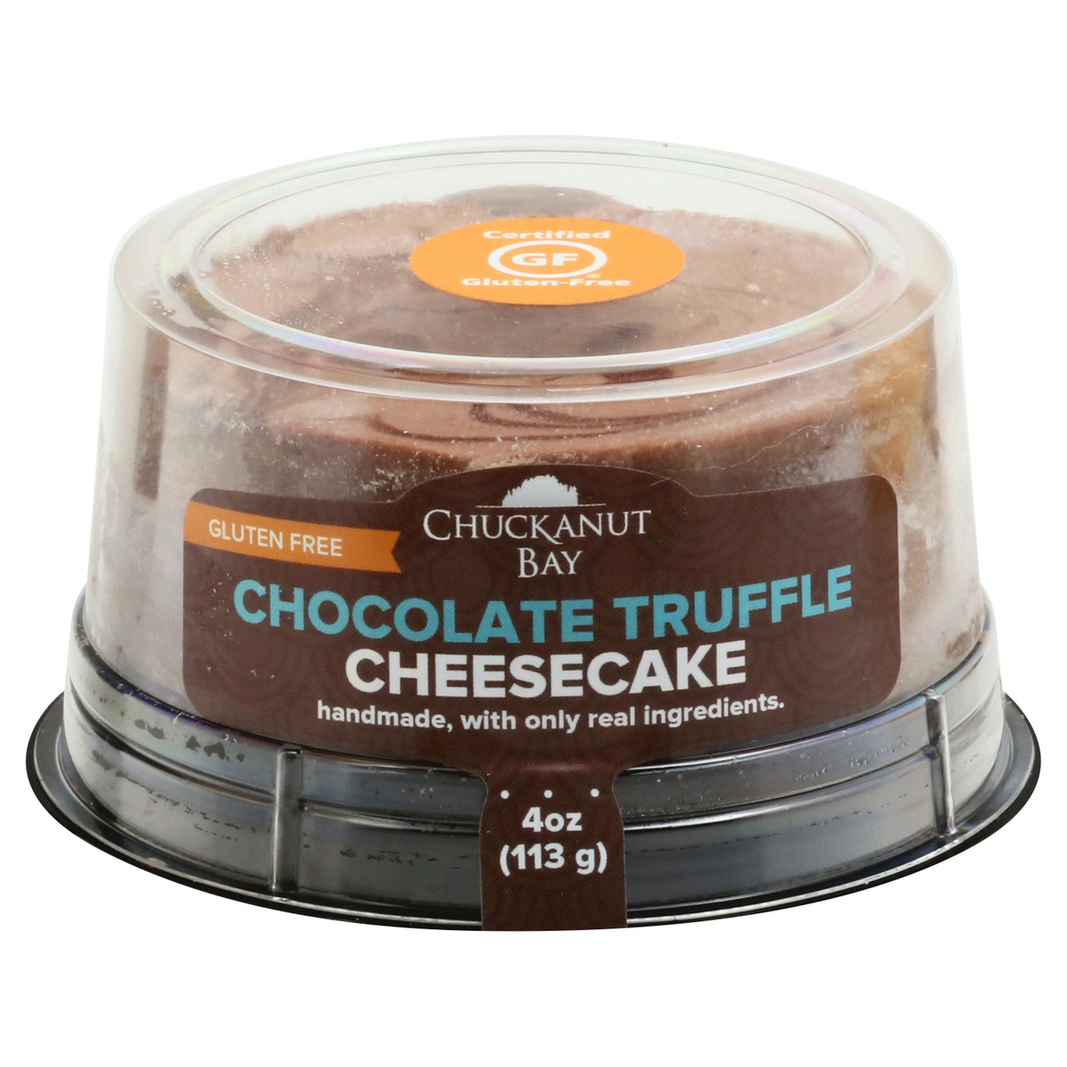 slide 1 of 9, Chuckanut Bay Gluten Free Chocolate Truffle Cheesecake 4 oz, 4 oz