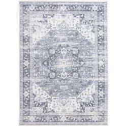 Rugease Velveteen Cade Cream 5x7 Washable Area Rug