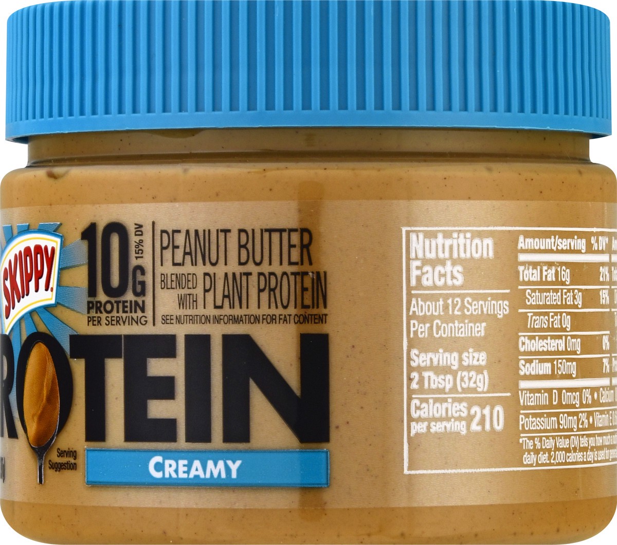 slide 10 of 13, Skippy Protein Creamy Peanut Butter 14 oz, 14 oz