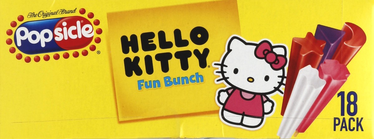 slide 2 of 4, Popsicle Hello Kitty Fun Bunch Cherry Watermelon Berry Grape Ice Pops, 18 ct