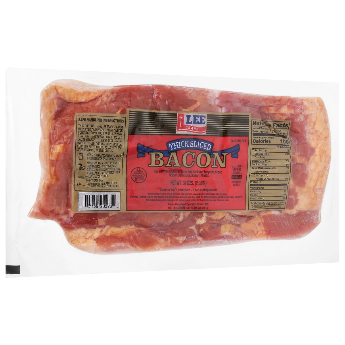 slide 11 of 13, D L Lee Sliced Bacon, 32 oz