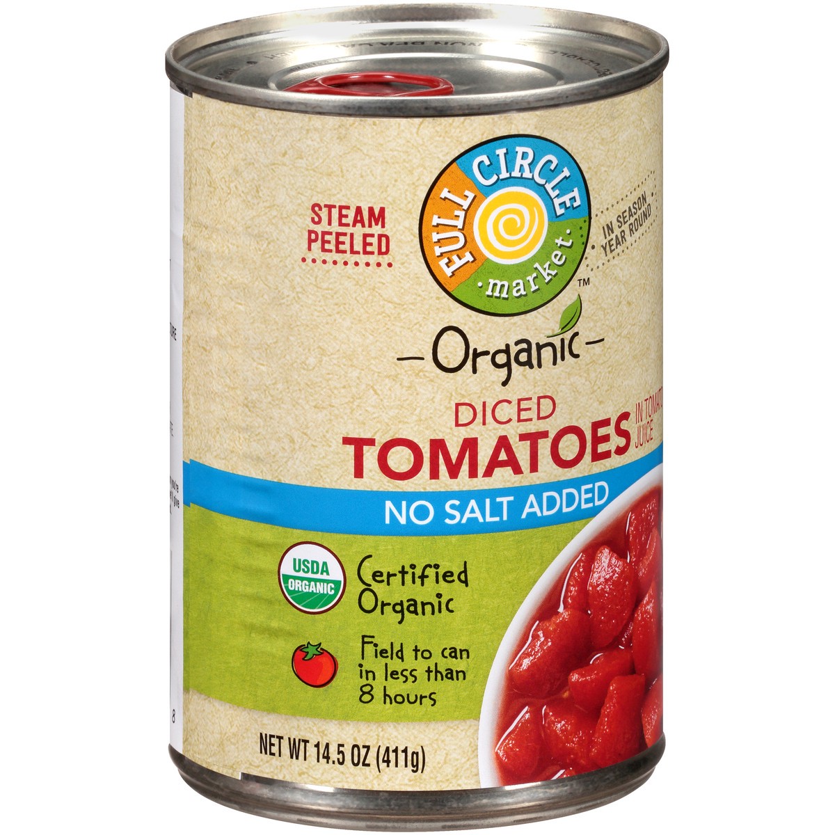 slide 9 of 9, Full Circle Market No Salt Added Diced Tomatoes In Tomato Juice, 14.5 oz