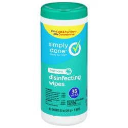 Simply Done Fresh Scent Disinfecting Wipes 35 ea