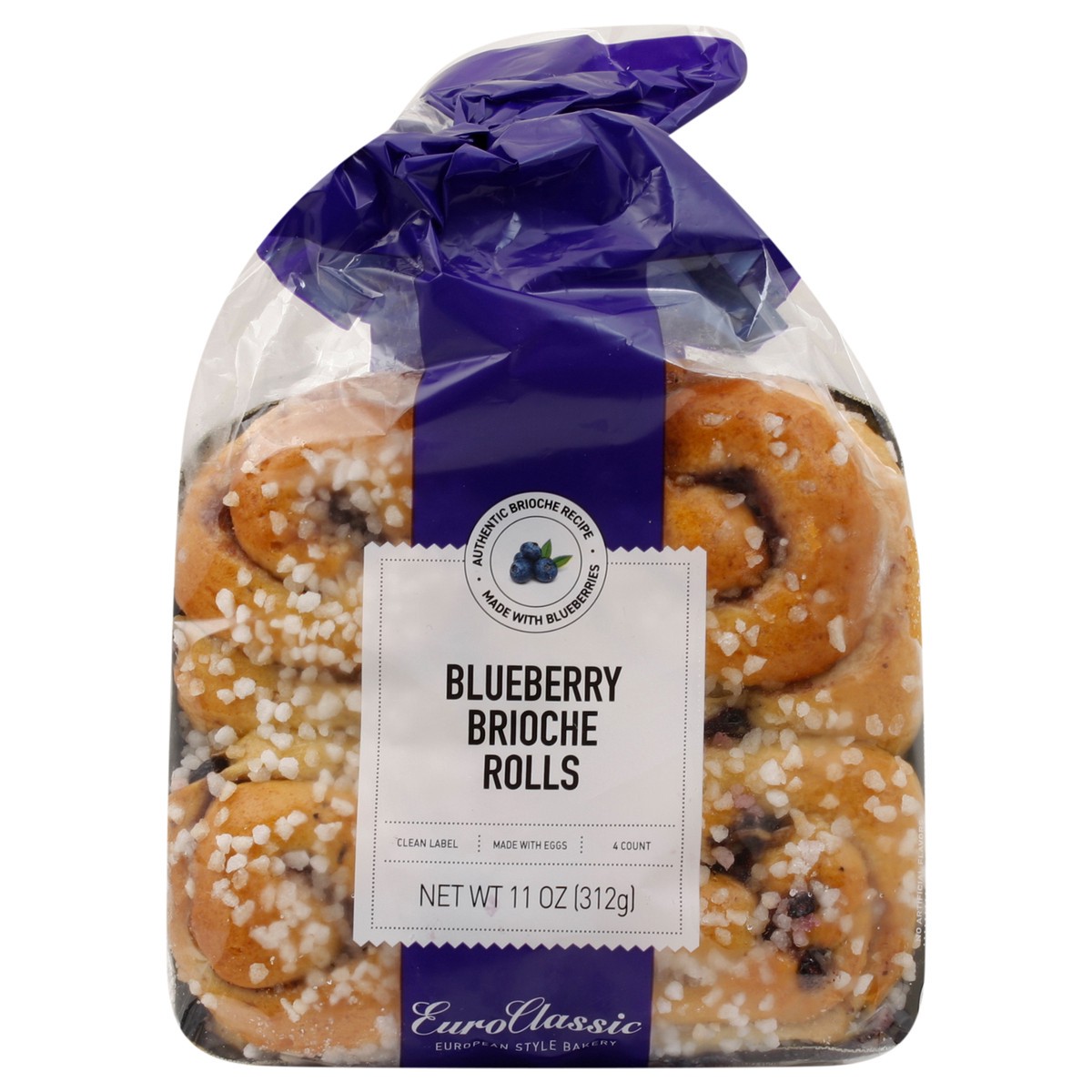 slide 1 of 15, Blueberry Brioche Rolls 4 Count - 11 OZ, 11 oz