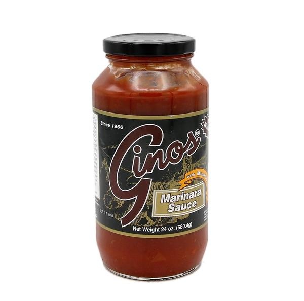 slide 1 of 1, Gino's Ginos Marinara Sauce With Mushrooms, 24 oz