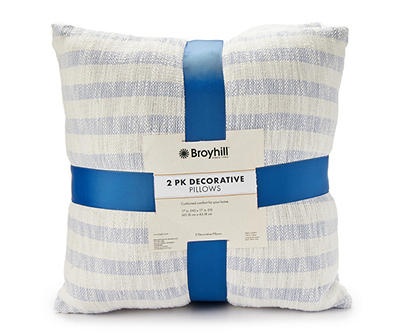 Broyhill Blue Textured Throw Pillows, 2-Pack