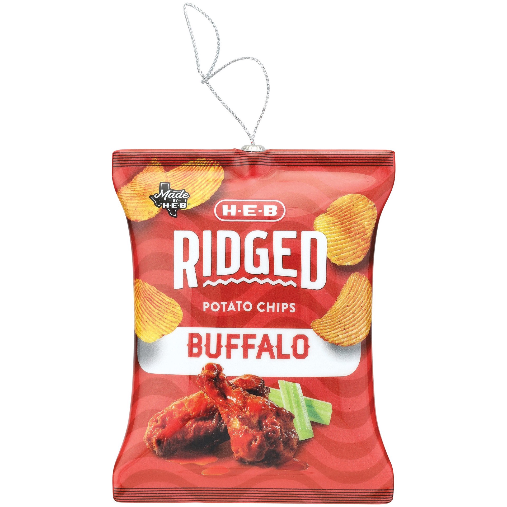 slide 1 of 1, H-E-B Brand Shop Ridged Buffalo Potato Chips Ornament, 4.5ftft