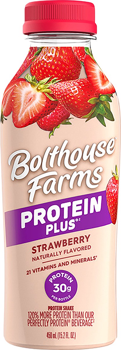 slide 4 of 5, Bolthouse Farms Protein Plus Strawberry Protein Shake 15.2 fl oz, 15.2 fl oz