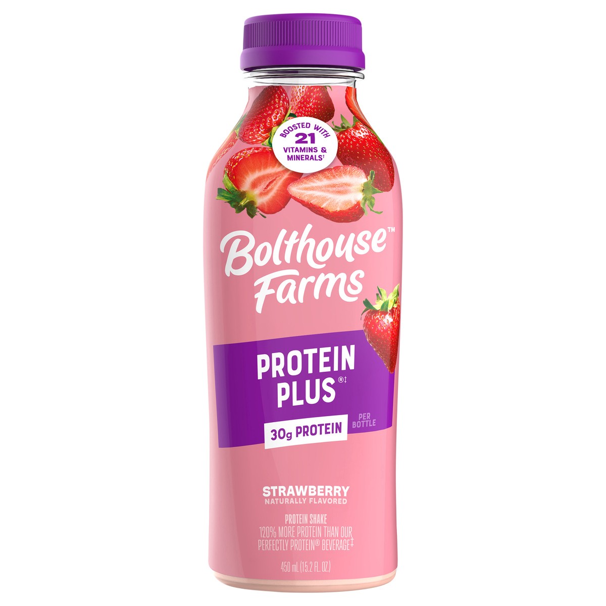 slide 1 of 5, Bolthouse Farms Protein Plus Strawberry Protein Shake 15.2 fl oz, 15.2 fl oz