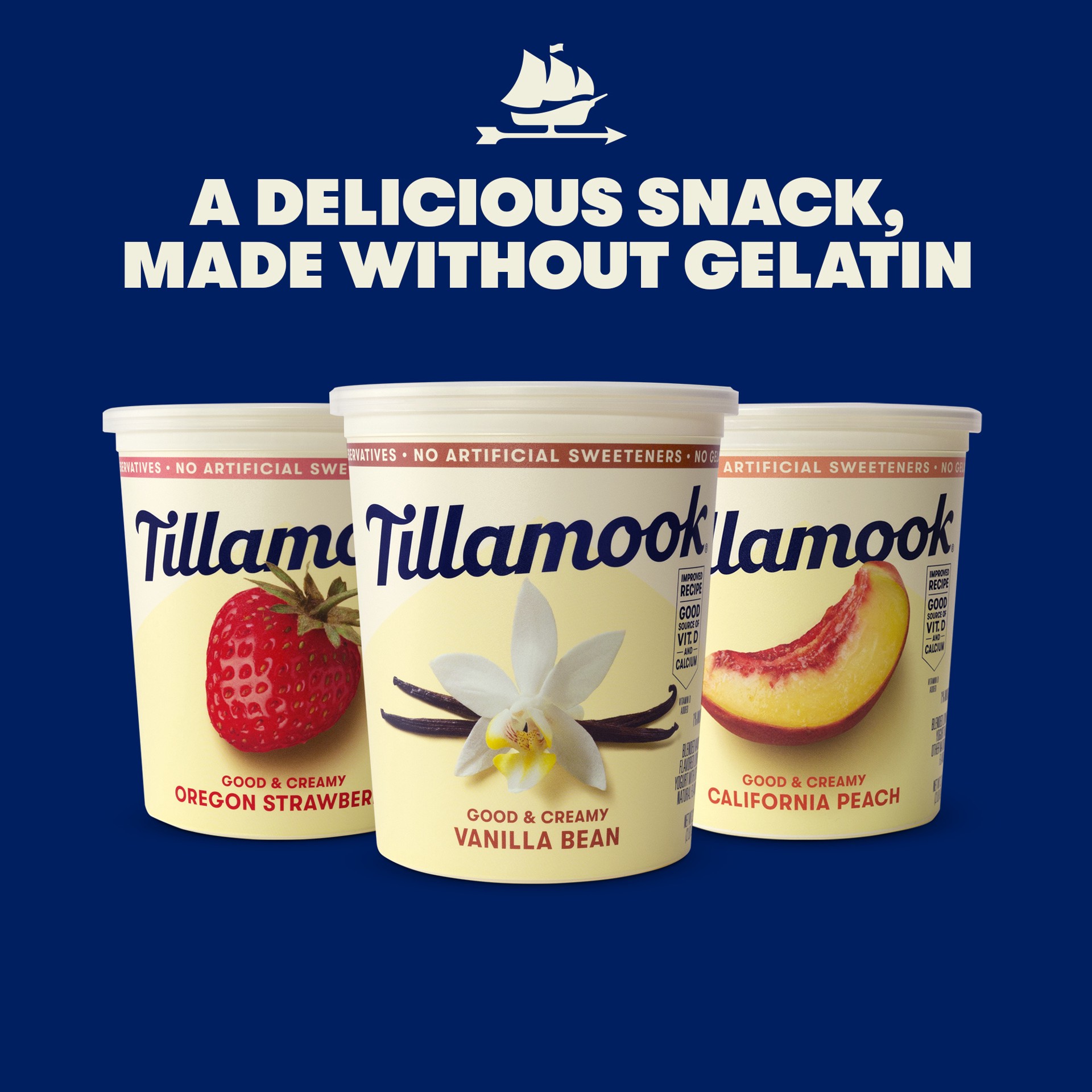 slide 3 of 5, Tillamook California Peach Low-Fat Yogurt, 32oz, 