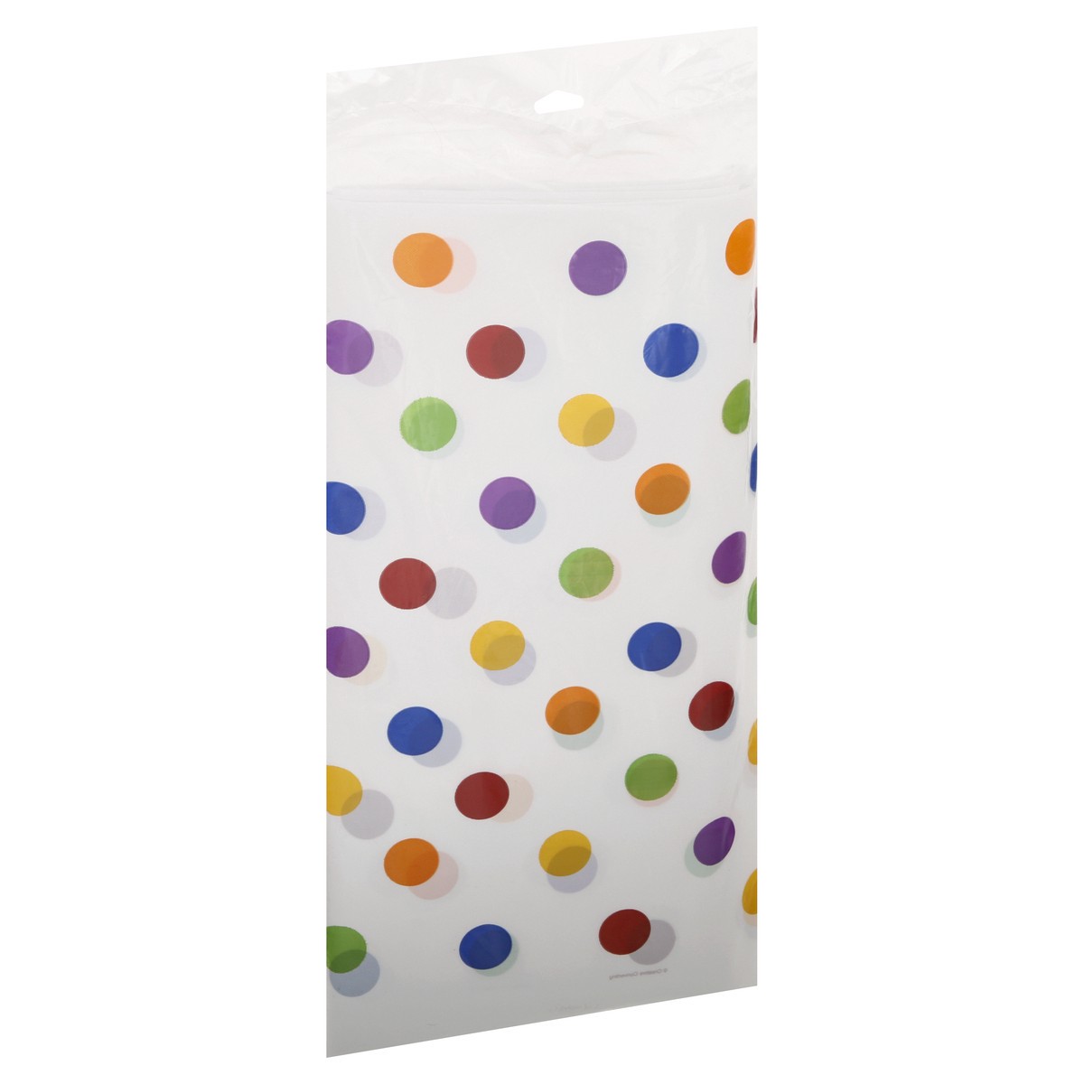 slide 5 of 9, Celebrations Multicolor Dots & Stripes Tablecover 1 ea, 1 ct
