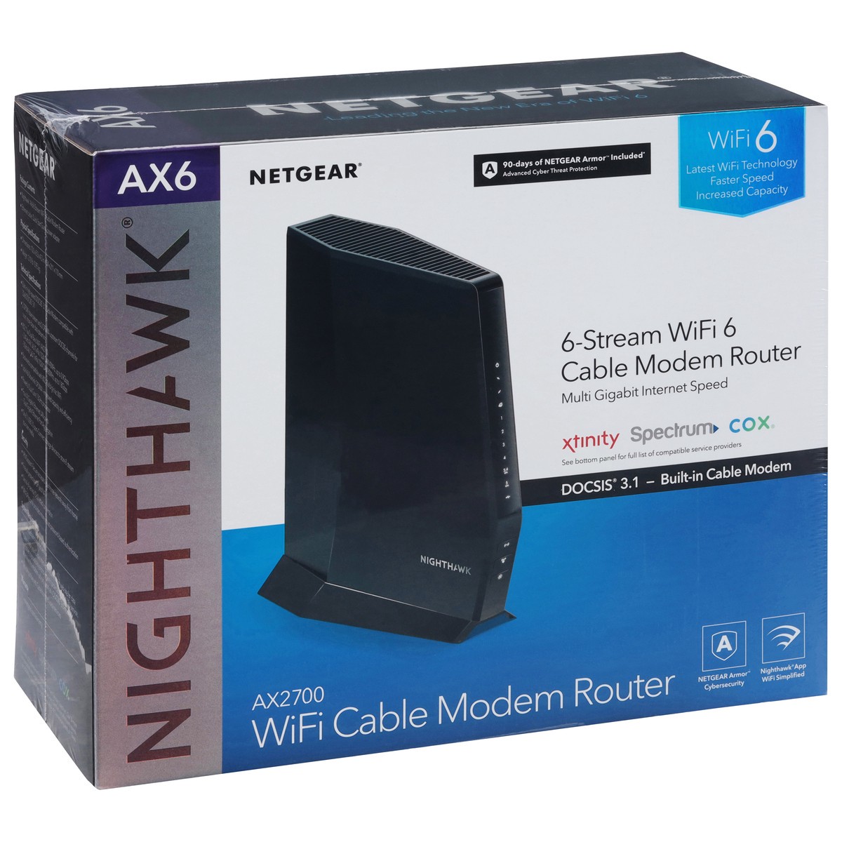 slide 6 of 9, NETGEAR Nighthawk Wifi Cable Modem Router 1 ea, 1 ea