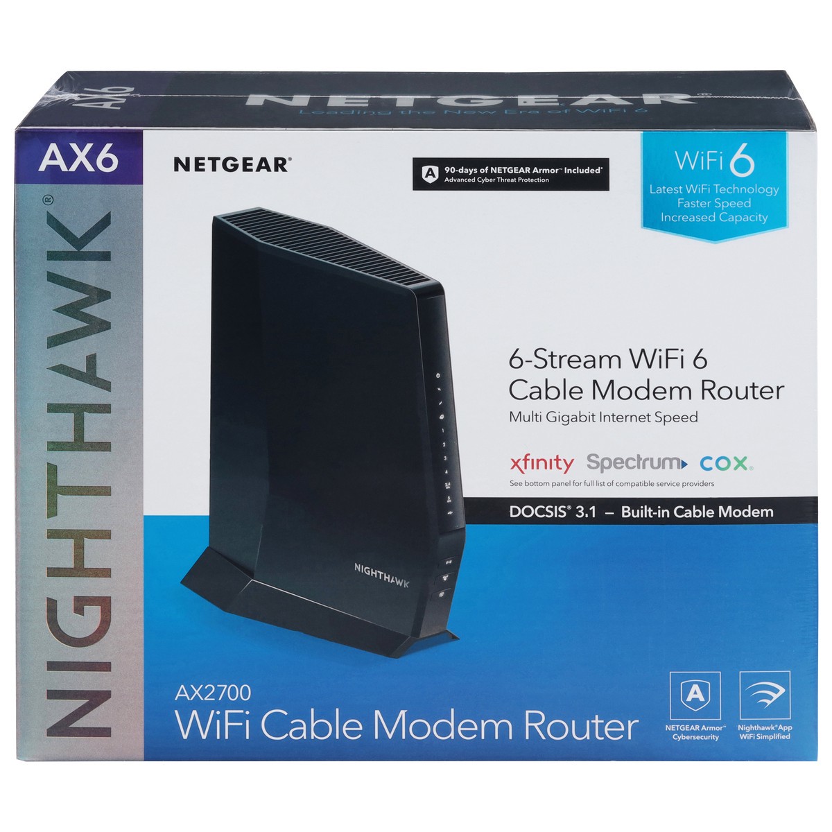 slide 1 of 9, NETGEAR Nighthawk Wifi Cable Modem Router 1 ea, 1 ea